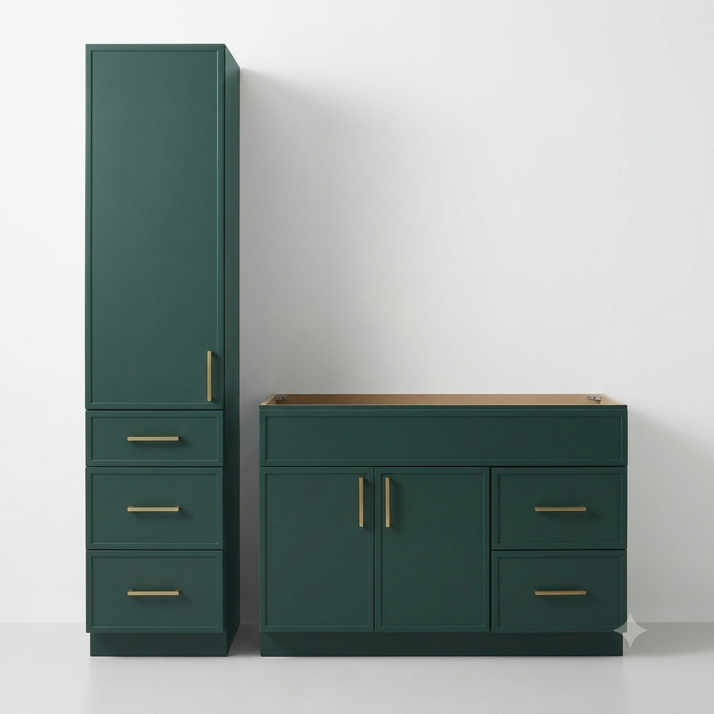 42" Solidwood Vanity & Tower